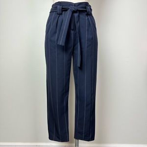 TopShop Cropped Pinstripe Trousers